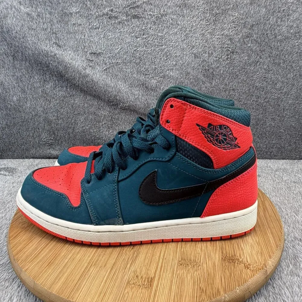 Jordan Shoes Mens Size 9.5 Teal Red Mid Top Basketball Sneakers 332550-312